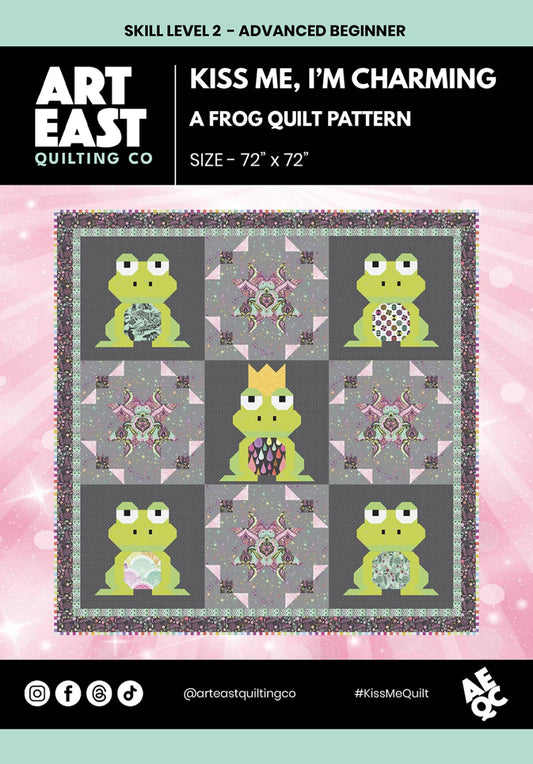Kiss Me I'm Charming Quilt Pattern By Art East Quilt Co