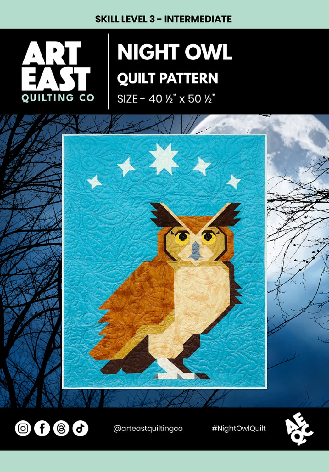 Night Owl Quilt Pattern By Art East Quilting Co
