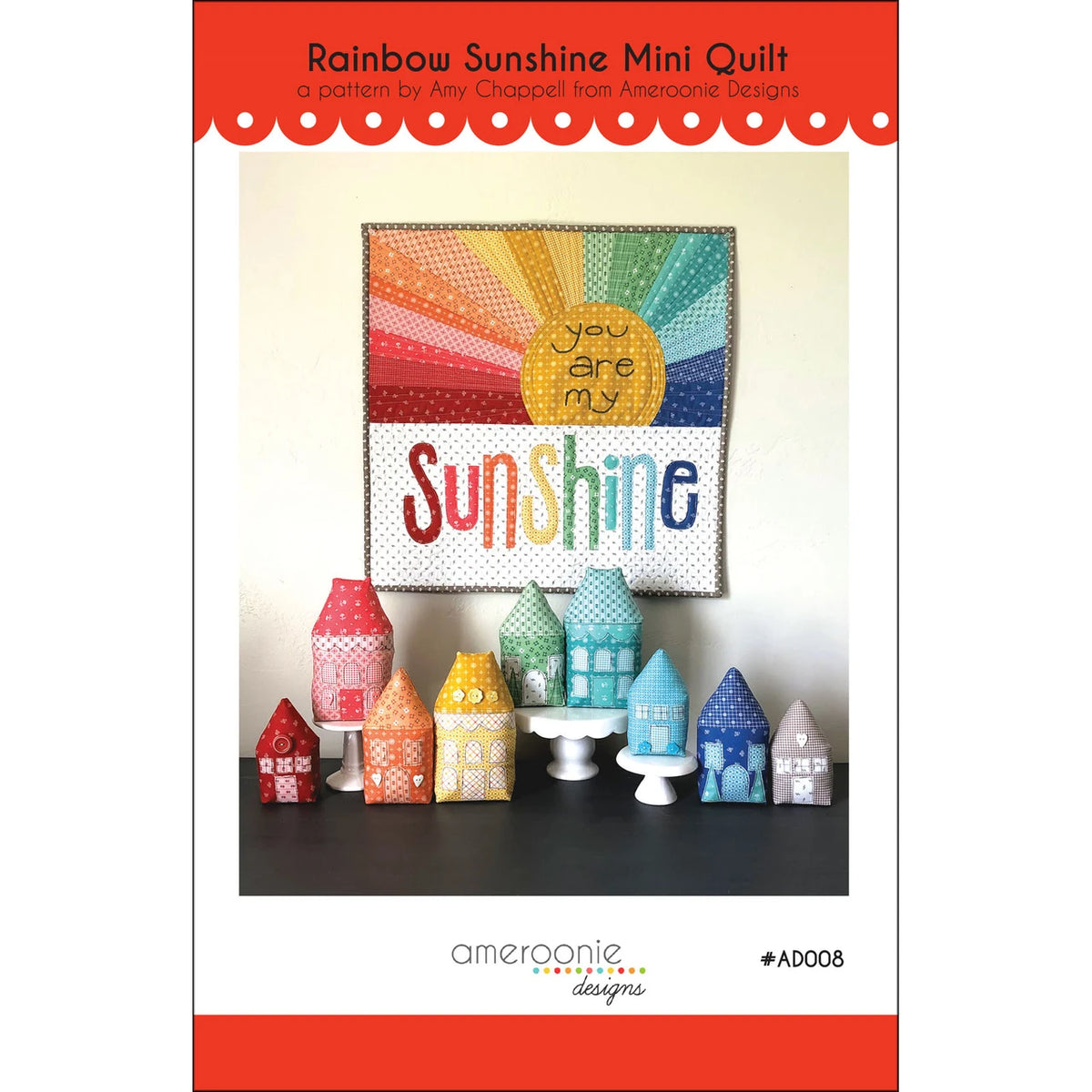 Rainbow Sunshine Mini Quilt Pattern By Ameroonie Designs