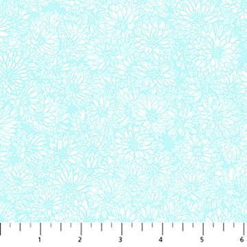 Anna Maria Textiles - Heiress - Mums - Swim Blue - AMT1002-62C