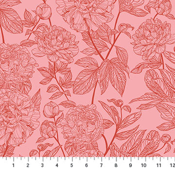 Anna Maria Textiles - Indelible Ink - Peony - Rouge - AMT1003-23V