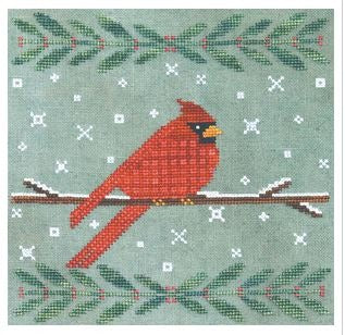 Wintertide Cardinal Cross Stitch Pattern By Artful Offerings