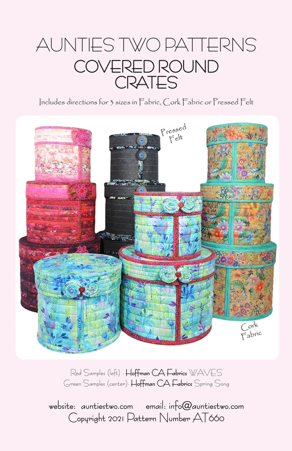 Covered Round Crates Pattern By Aunties Two