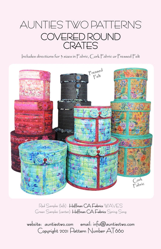Covered Round Crates Pattern By Aunties Two