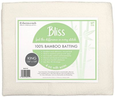Bliss Bamboo Batting - King Size - 120" x 120"
