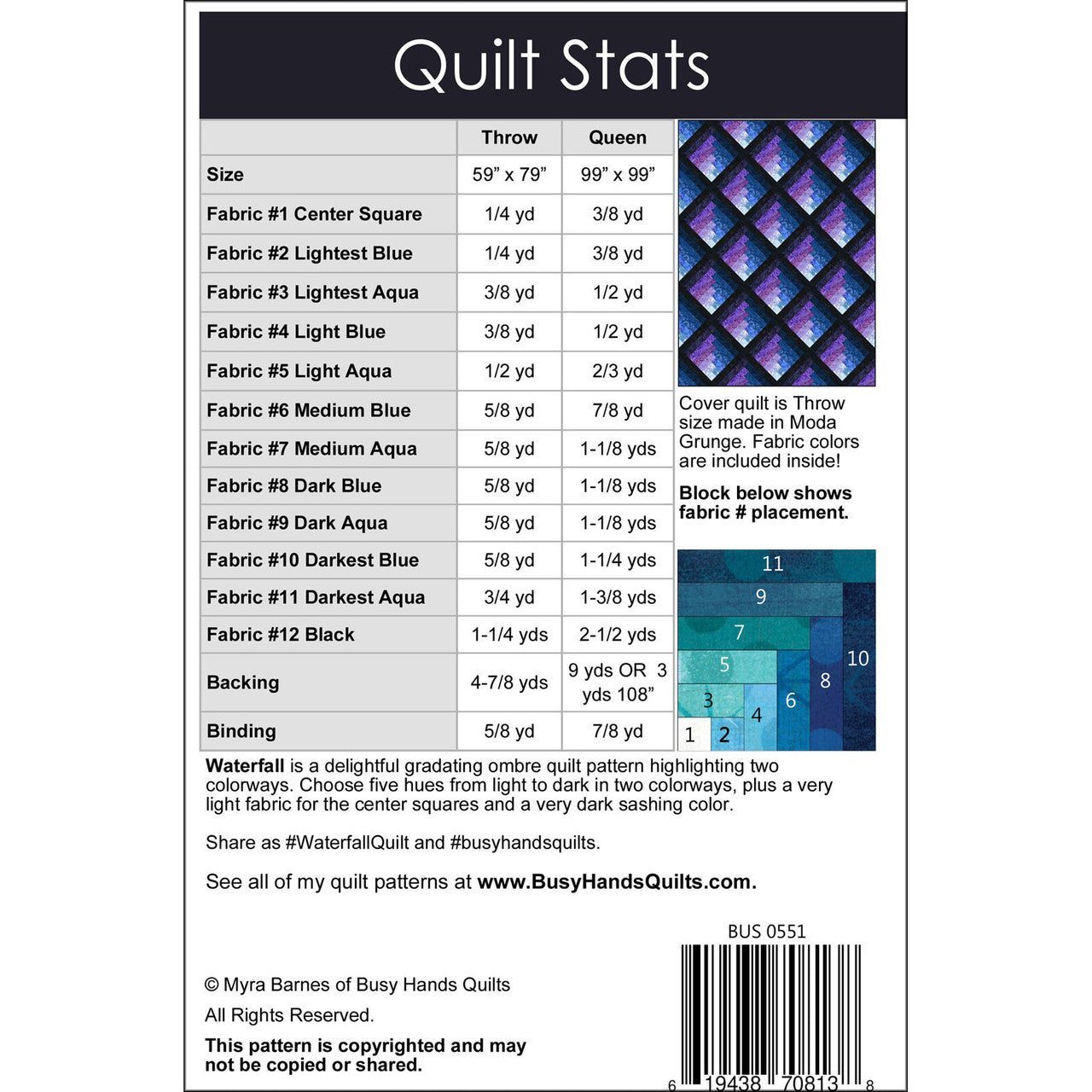 Waterfall Quilt Pattern By Busy Hands Quilts