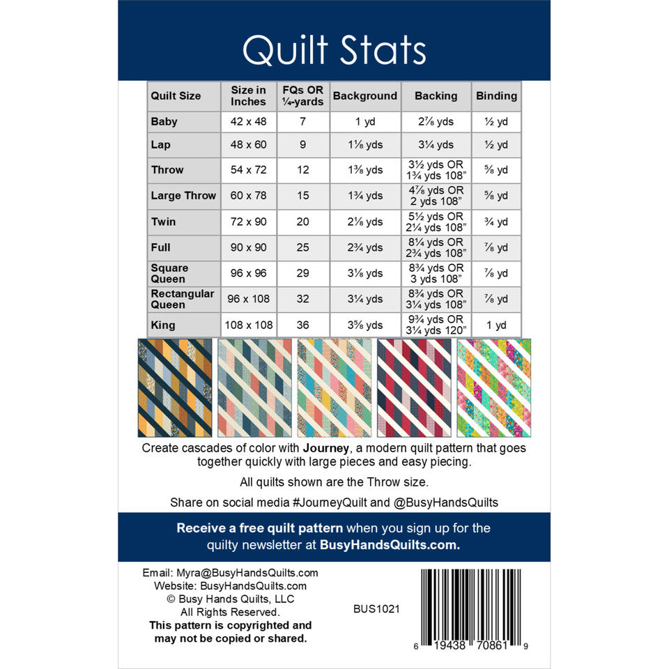 Journey Quilt Pattern By Busy Hands Quilts
