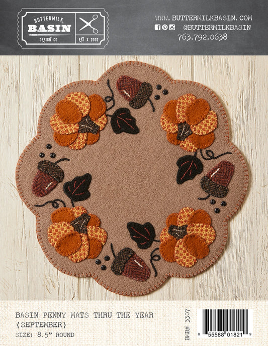 Basin Penny Mats Thru the Year September Pattern By Buttermilk Basin