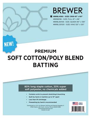 Brewer Premium 80/20 Blend Batting - Choose Size