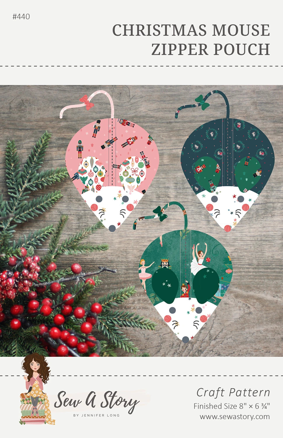 Christmas Mouse Zipper Pouch Pattern By Sew A Story