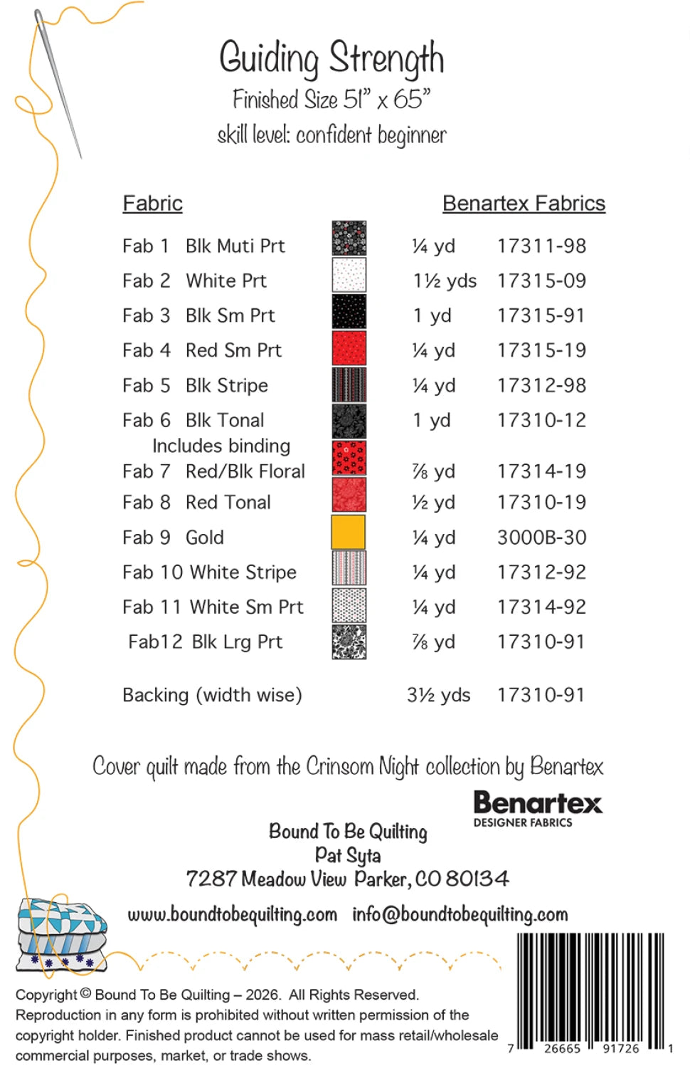 Guiding Strength Quilt Pattern By Bound To Be Quilting