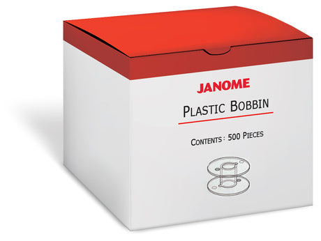 Ships to US ONLY - Authentic Janome Plastic Bobbins - J Style Box Of 500 Bobbins | Part Number: 202544014