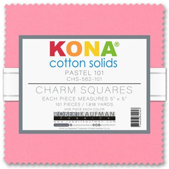 Robert Kaufman - Kona - Pastel 101 - 5" Charm Squares