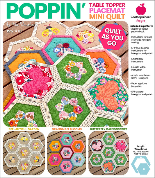 Poppin Placemat Table Topper Mini Quilt Pattern By Craftapalooza