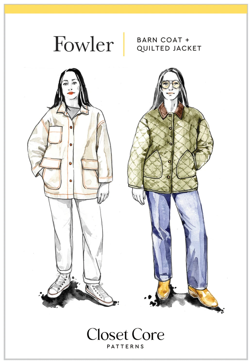 Fowler Barn Coat and Quilted Jacket Pattern By Closet Core Patterns