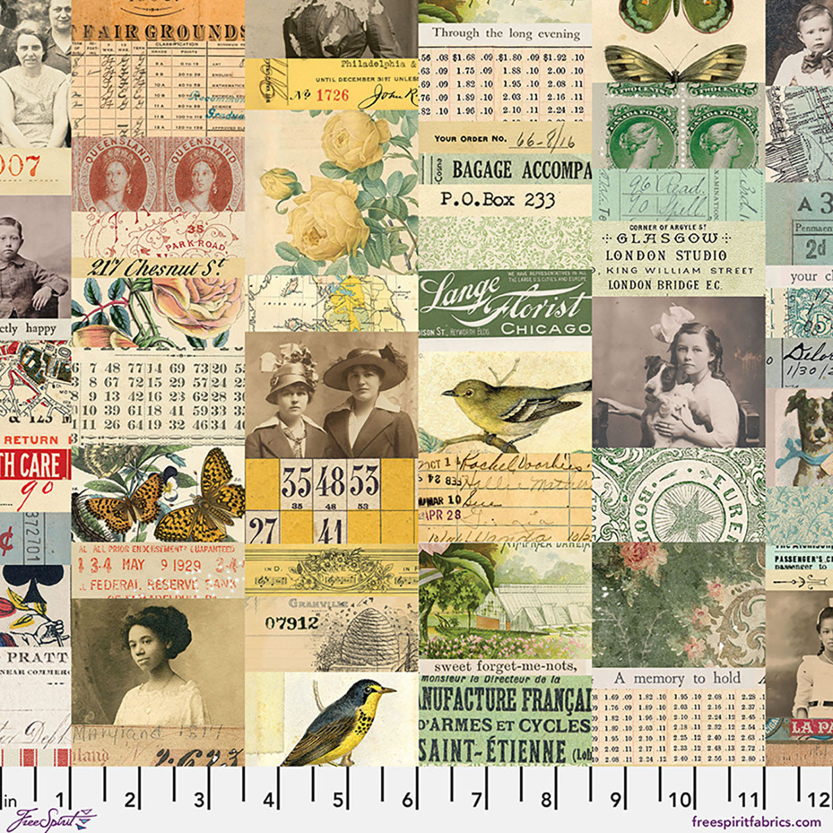 FreeSpirit - Tim Holtz - Multi Collage Canvas - CCTH017.MULTI