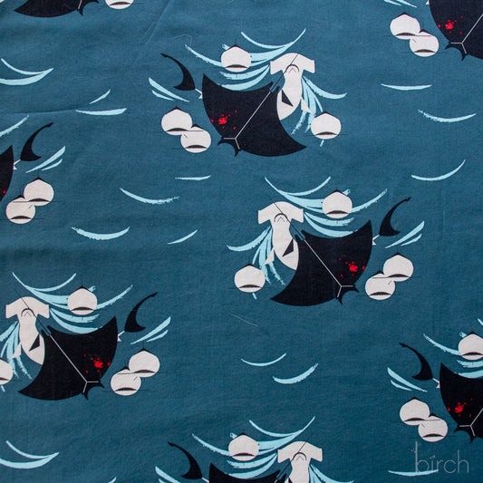 Birch Fabrics - Charley Harper - Coastal Volume 2 - Shark Feast Poplin - CH-446