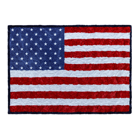 Shannon Minky Let Freedom Ring USA Flag Cuddle Minky Quilt Kit - 41" x 59"