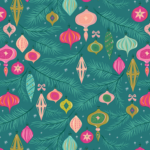 Art Gallery Fabrics - Christmas in Color - Holiday Jingle All The Way Spruce Tree Ornaments - CMC-25411