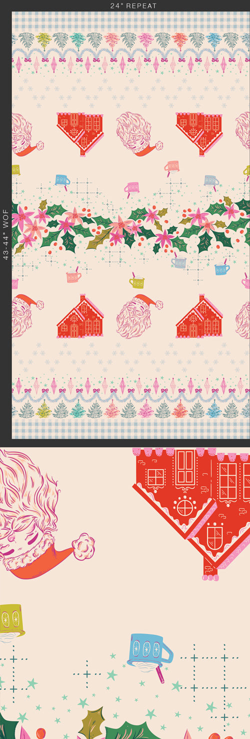Art Gallery Fabrics - Christmas in Color - Holiday North Pole Parade Stripe - CMC-25415