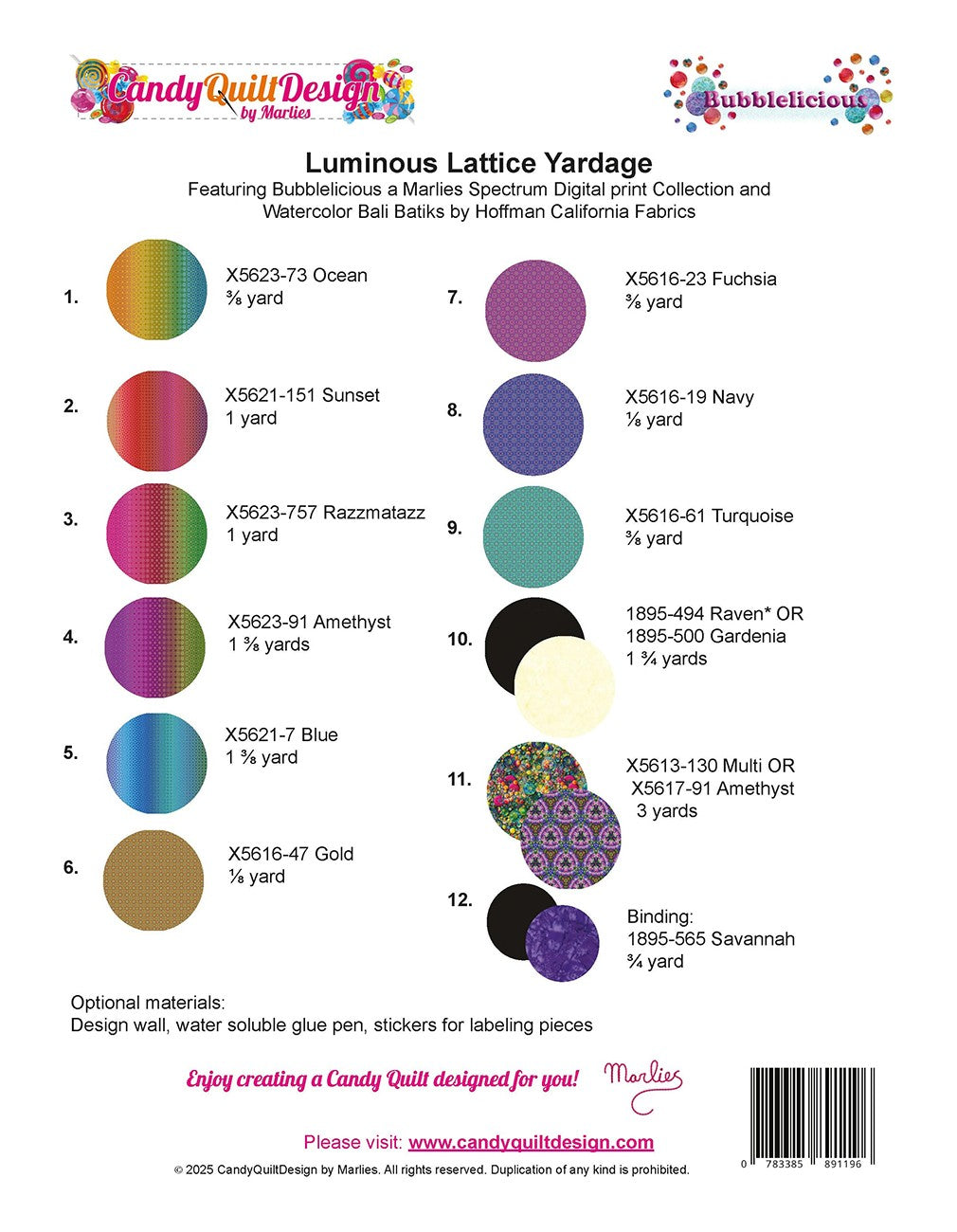Luminous Lattice Quilt Pattern By Candy Quilt Designs