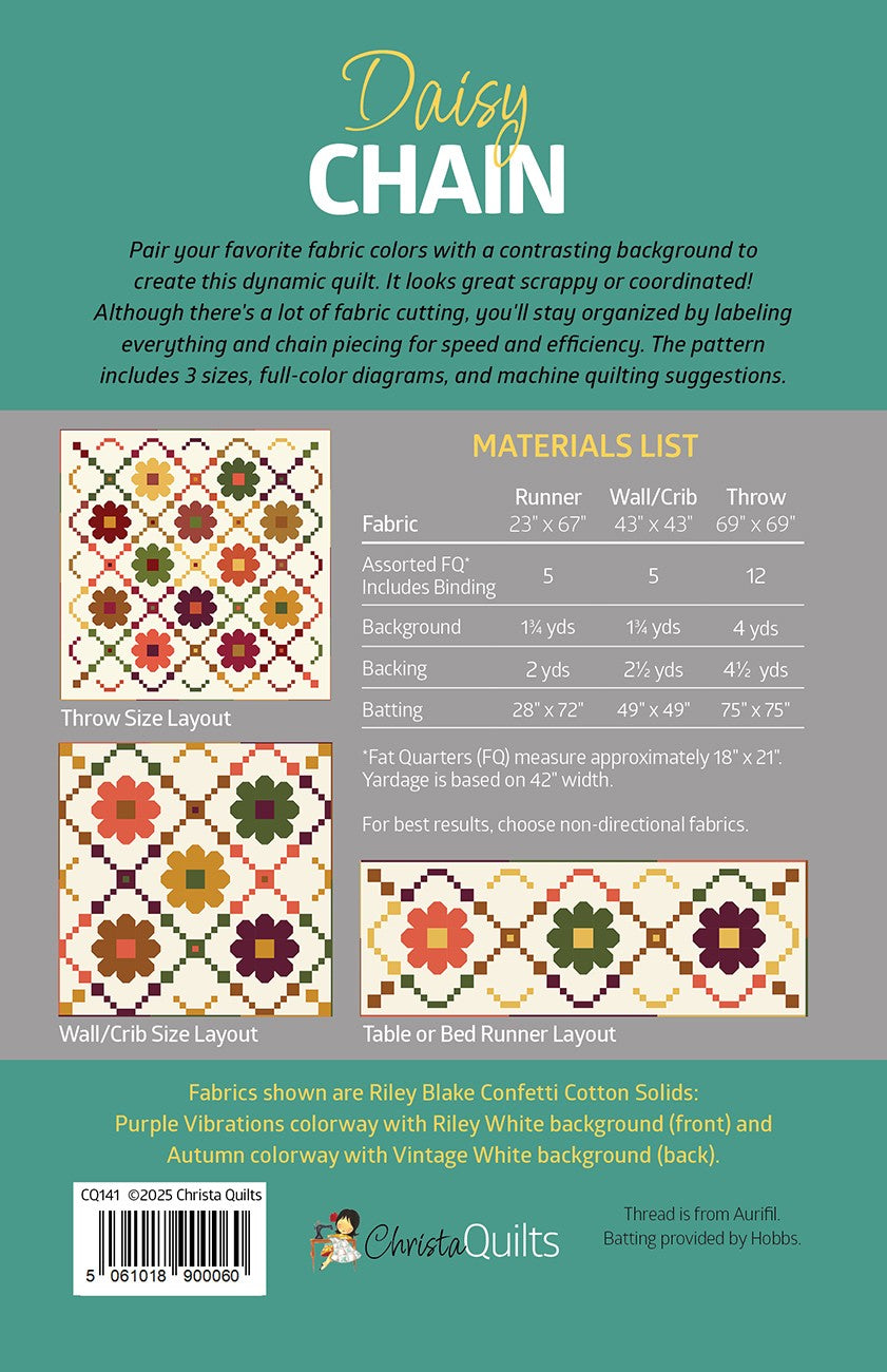 Daisy Chain Quilt Pattern By Christa Quilts