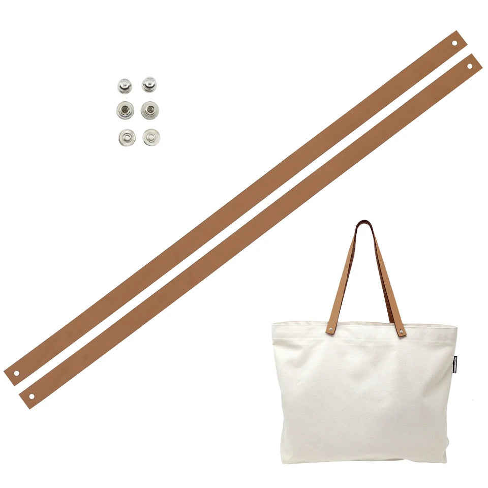 Leather Tote Strap Kit - Medium Brown 22"