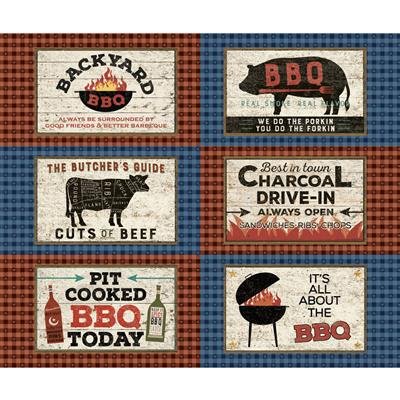 Clothworks - Backyard BBQ - Plaid 36" Panel - Y4414-55