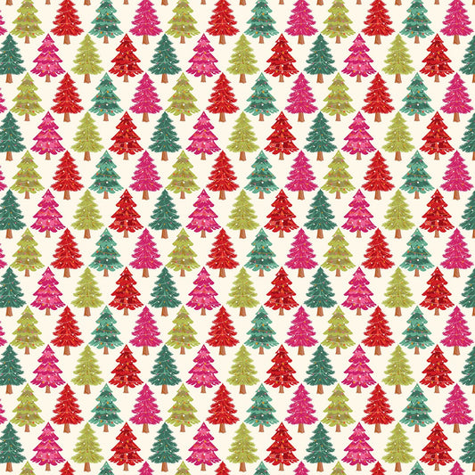 Thread and Ink - Geetanjali Behera - Deck The Halls - Pine Parade Rainbow Christmas Trees - DECK1067
