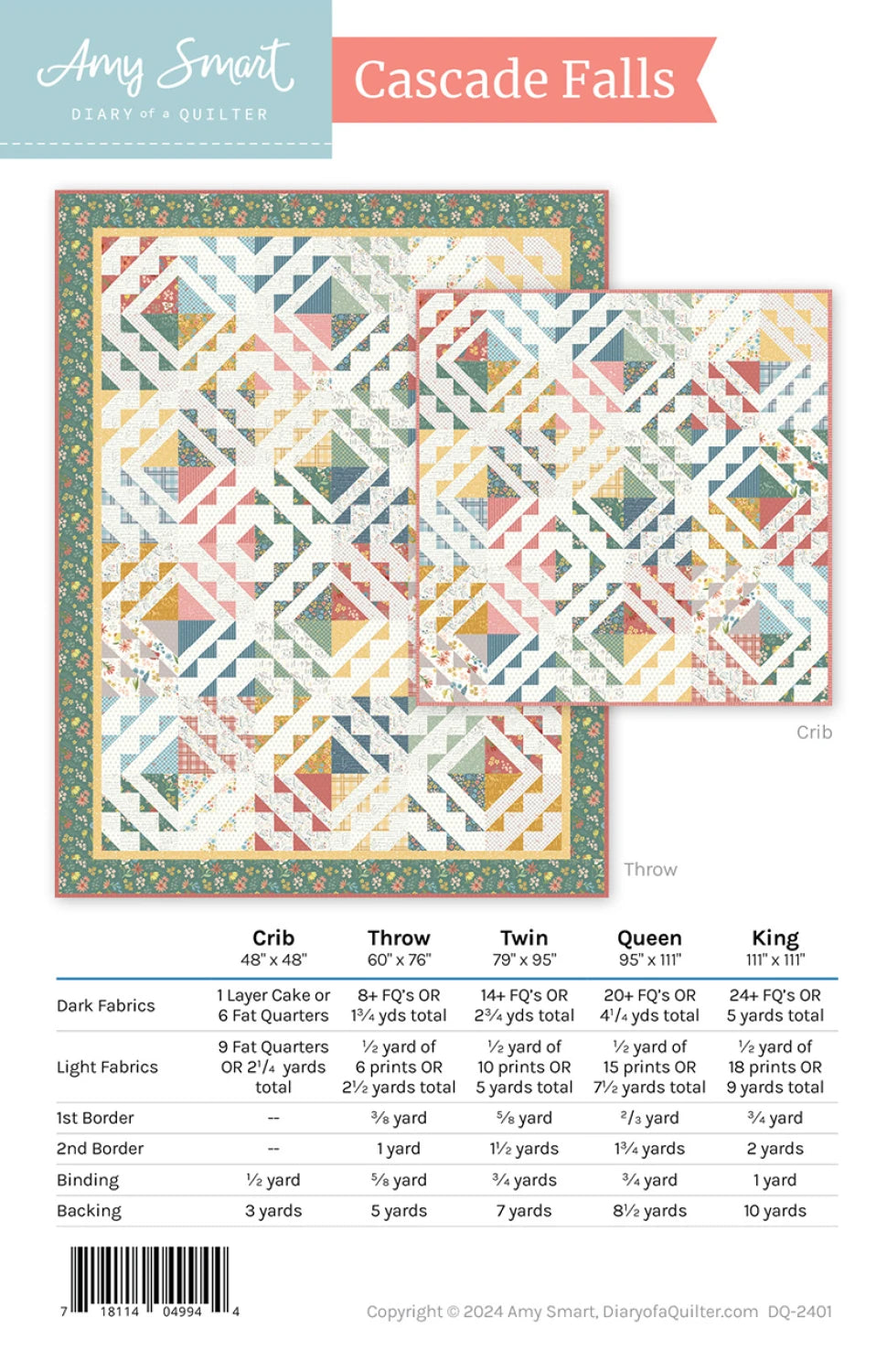 Cascade Falls Quilt Pattern By Amy Smart