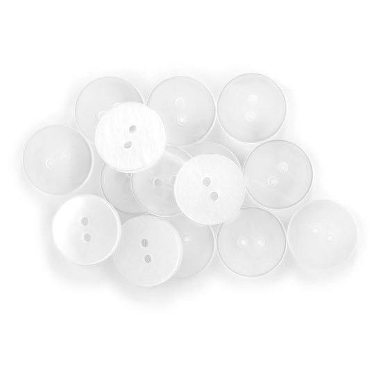 Dritz Basic White Waistband Buttons - 17mm - 15 Pack