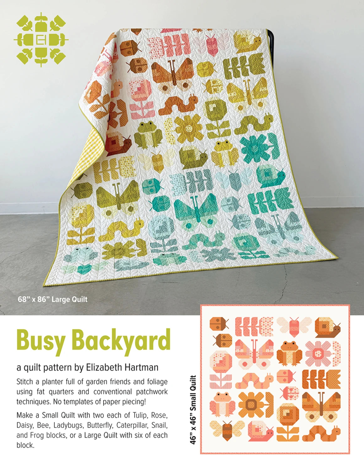 Busy Backyard Quilt Pattern By Elizabeth Hartman