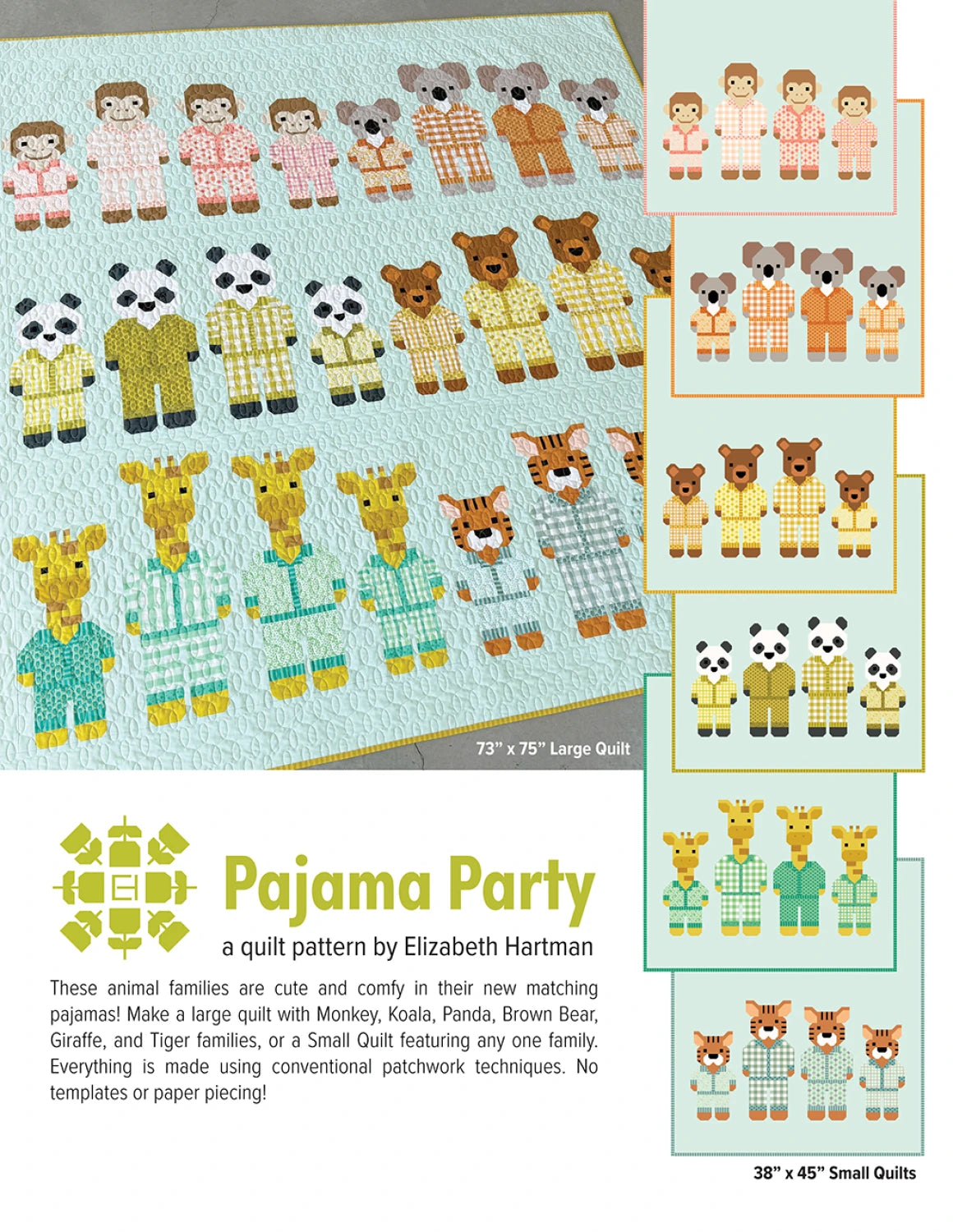 Pajama Party Quilt Pattern By Elizabeth Hartman