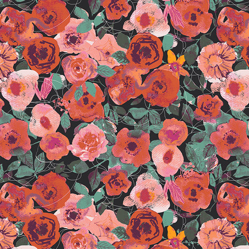 Preorder - Art Gallery Fabrics - Enshadow - Witch's Garden - Halloween Florals Flowers - ENW-49400