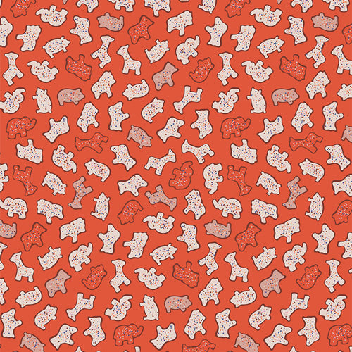 Art Gallery Fabrics - Dana Willard - Cinnamon Toast - Circus Animal Crackers Retro Flannel - F-62900a