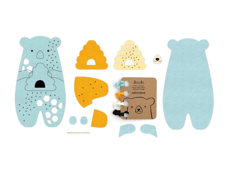 Kiriki Press Honeybear Doll Felt Embroidery Kit