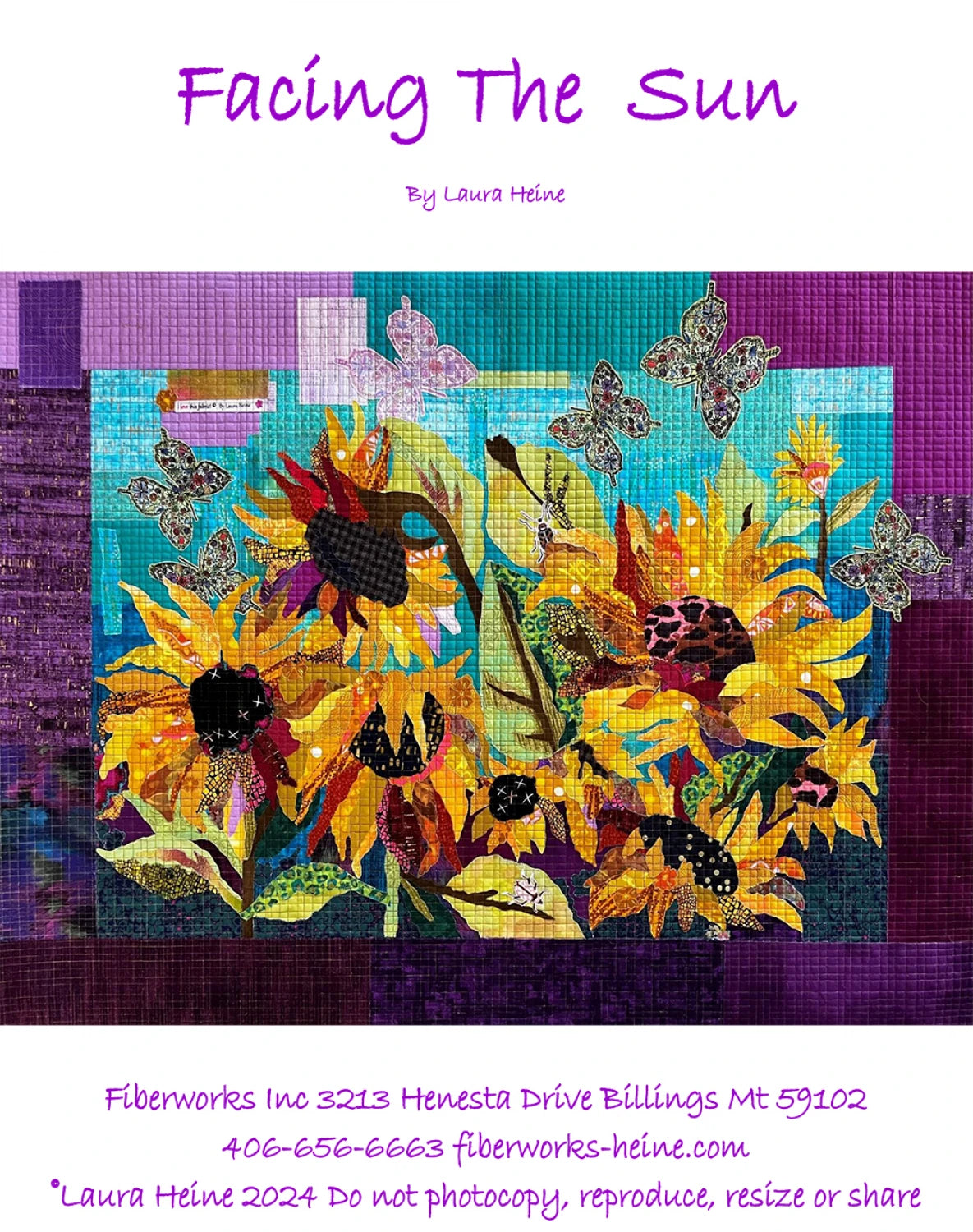 Facing The Sun Collage Quilt Pattern By Fiberworks / Laura Heine