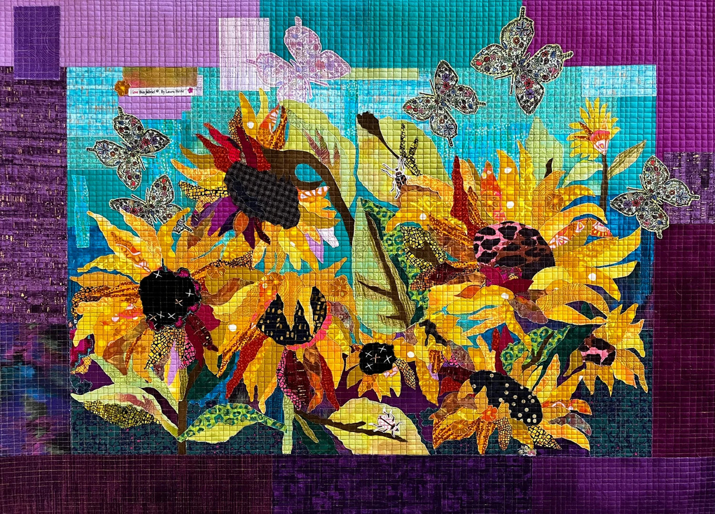 Facing The Sun Collage Quilt Pattern By Fiberworks / Laura Heine