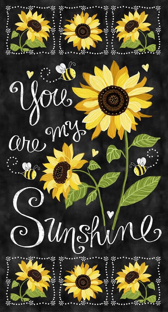 Timeless Treasures - Advice From A Sunflower - 24" Sunflower Sunshine Panel - GAIL - CD5344