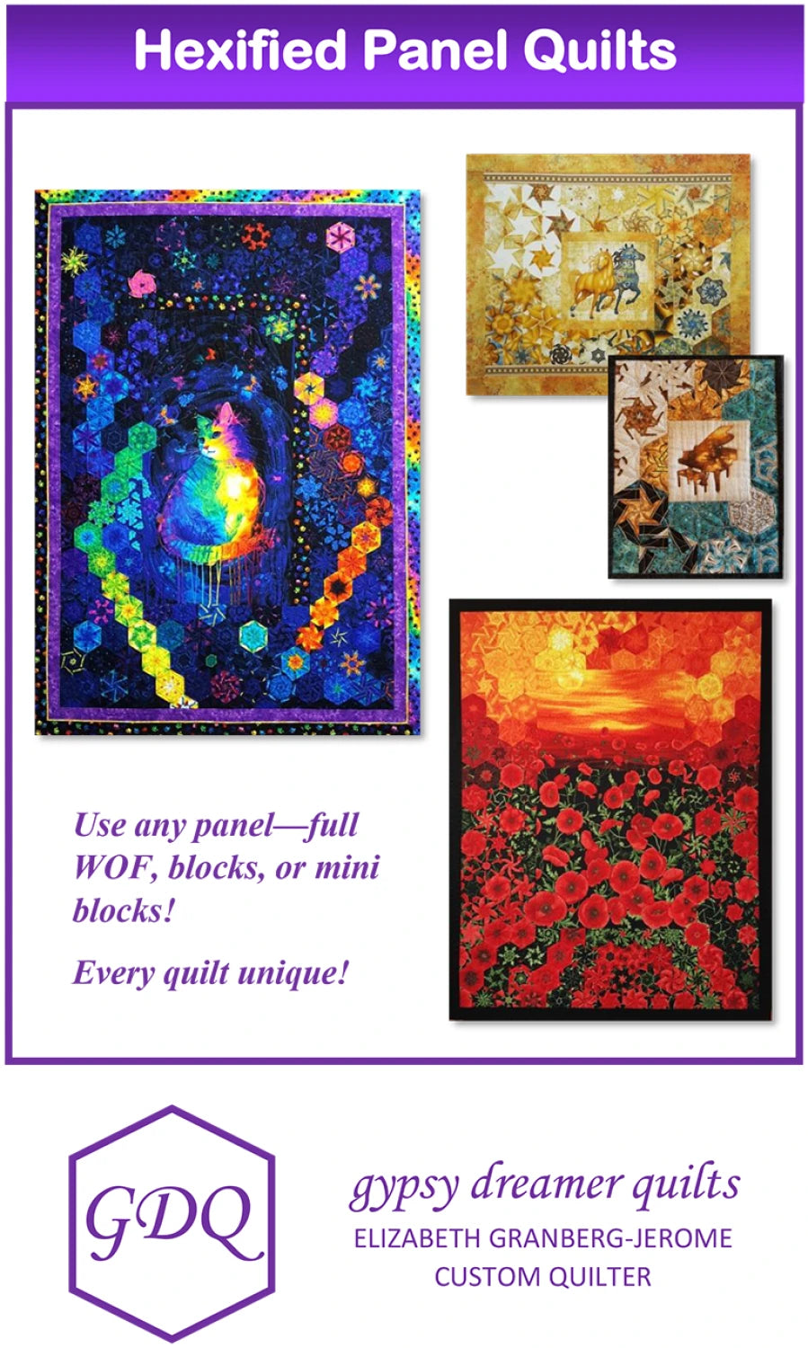 Hexified Panel Quilts Pattern By Gypsy Dreamer Quilts