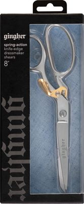 Gingher - 8" Spring Action Knife Edge Dressmaking Shears