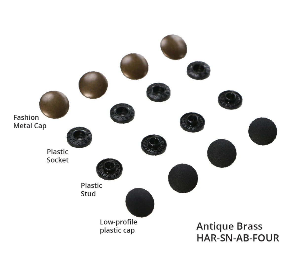 By Annie's Tool Free Snaps - Set of 4 - Choose Metal Color!