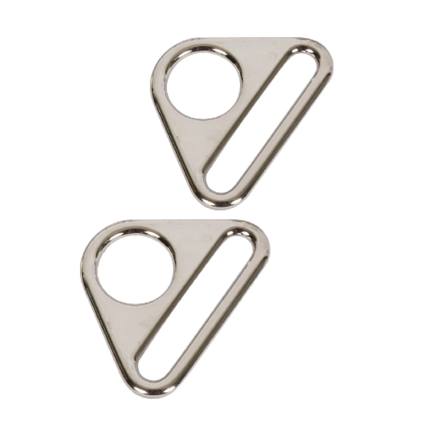 By Annie 1.5" Flat Triangle Rings - Nickel