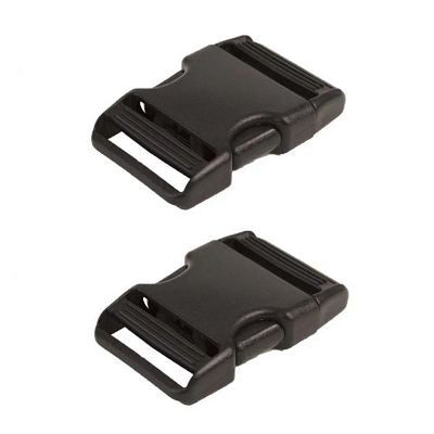 By Annie's - Black Plastic Side Release Buckle - 1" - Set of 2
