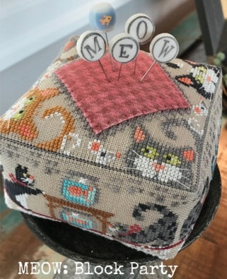 Meow Block Party Cross Stitch Pattern By Hands On Design