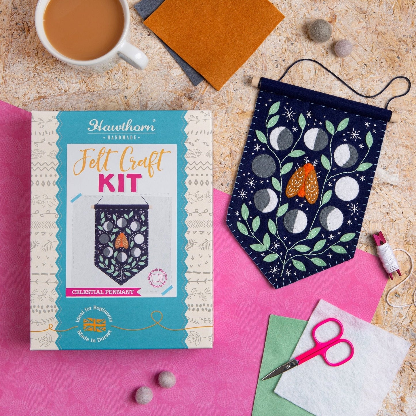 Hawthorn Handmade Celestial Pennant Felt Craft Kit