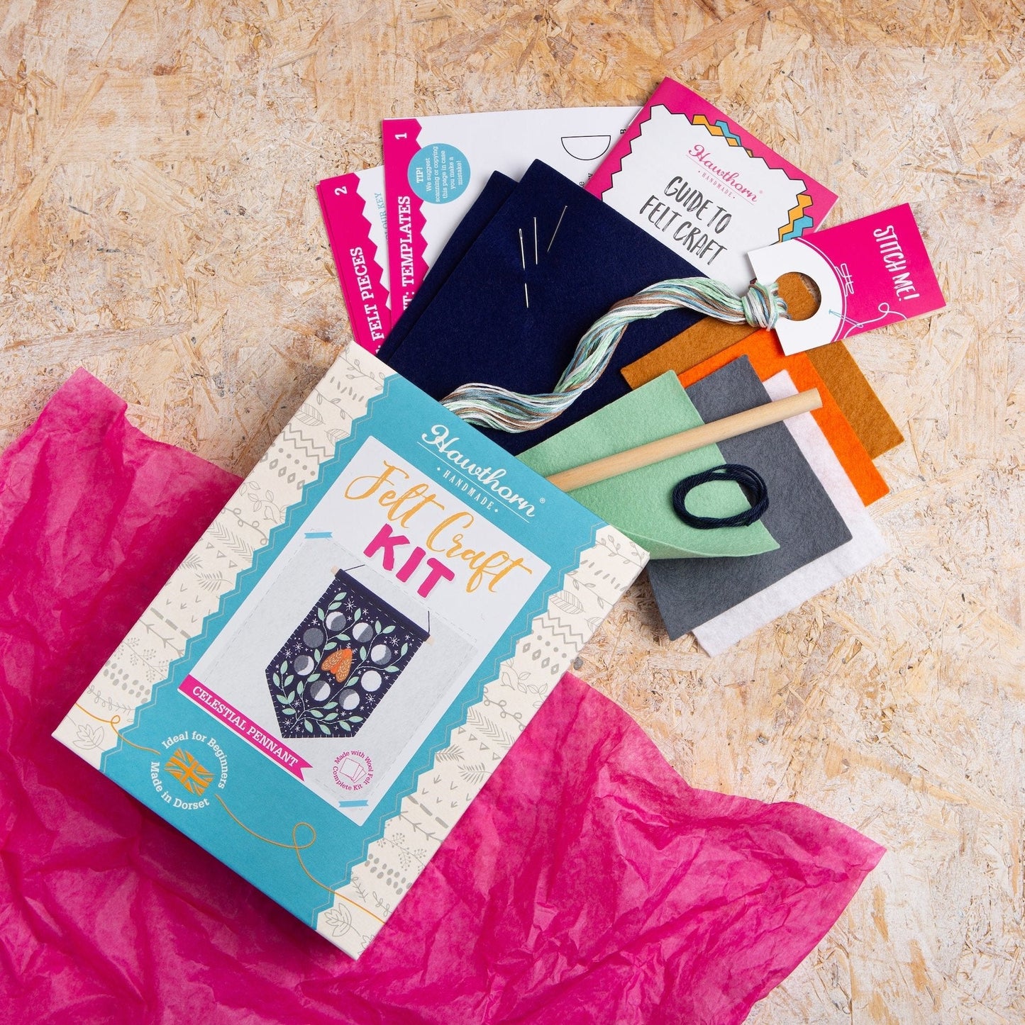 Hawthorn Handmade Celestial Pennant Felt Craft Kit