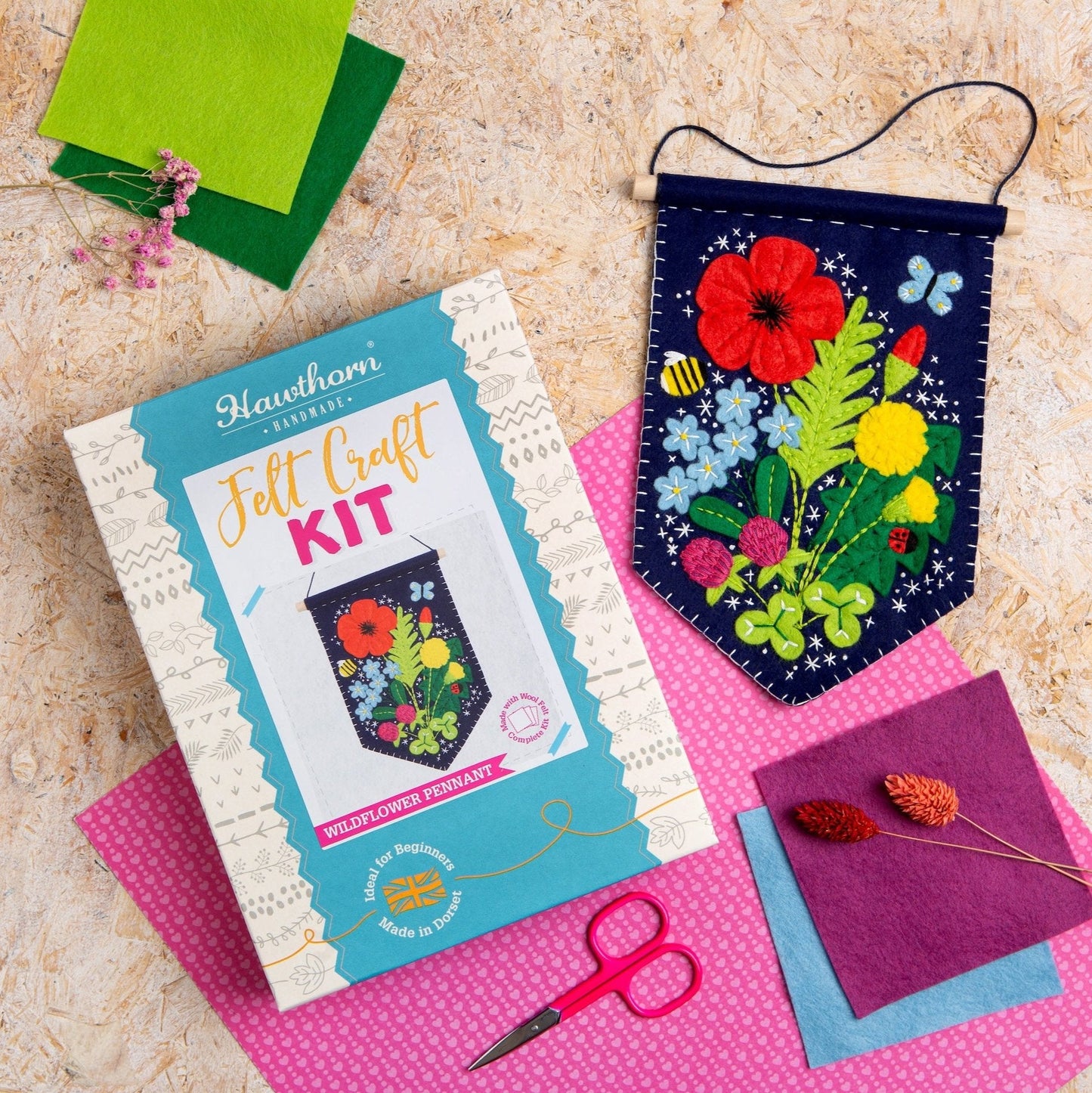 Hawthorn Handmade Wildflower Pennant Felt Craft Kit
