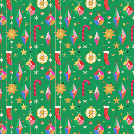 Thread and Ink - Fizzy Pop Prints - Home for Christmas - Deck the Tree Ornaments Candy Canes Stockings - HOME1053