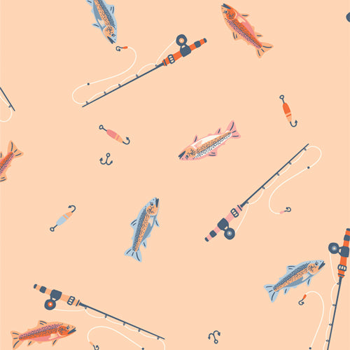 Preorder - Art Gallery Fabrics - Happy Camper - Perfect Catch Fishing - HPC-64611